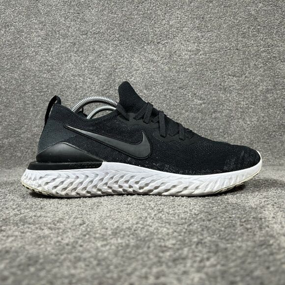 Nike Epic React Flyknit 2 BQ8928-002 Men’s Sz 11 Black White Running Shoes Used main image 7